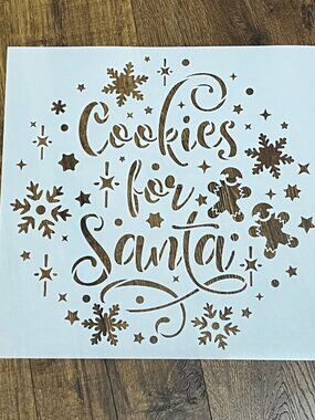 Cookies for Santa Gingerbread Christmas Stencil by Stencil Revolution